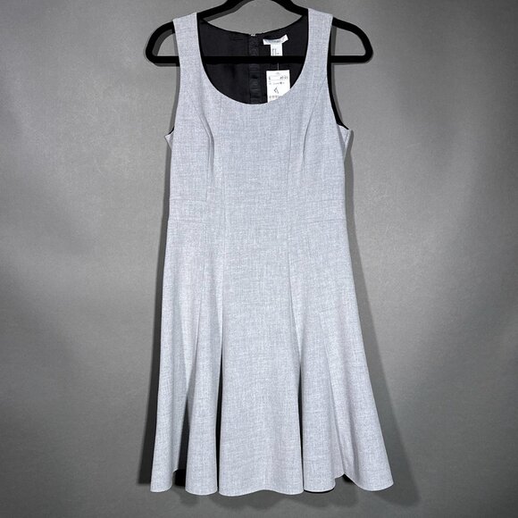 NWT H &‎ M Gray Pinafore Jumper Dress Size 10 - Picture 1 of 16